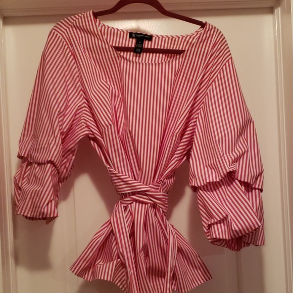 INC International Concepts Tops - INC Striped Red & White Top